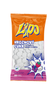 Lipo Hroznový cukr s vitamínem C,hořčík a vápník 150 g